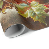 Vintage Orange Pumpkin-Malerei Decoupage Geschenkpapier (Rolleneckpunkt)