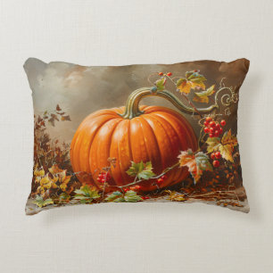 Vintage Orange Pumpkin Malerei Dekokissen