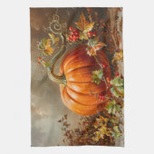 Vintage Orange Pumpkin Malerei Geschirrtuch (Vertikal)