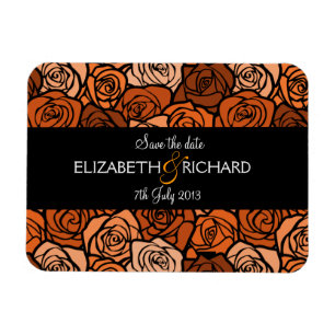Vintage orange Rosen 'Save the date' Magnet