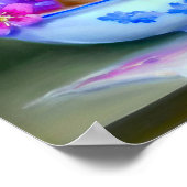 Vintage Orange- und White Kitten-Illustration Poster (Ecke)