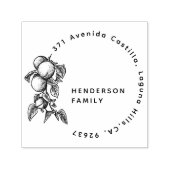 Vintage Orangen Botanische Rücksendeadresse Permastempel (Design)
