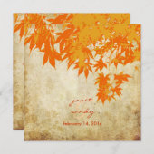 Vintage Orangenapfel-Blätter/Herbsteinladungen Einladung (Vorne/Hinten)