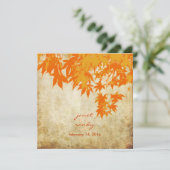 Vintage Orangenapfel-Blätter/Herbsteinladungen Einladung (Stehend Vorderseite)