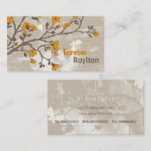 Vintage Orangenblütentaube Blume Visitenkarte (Vorne/Hinten)