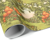 Vintage Orangenhain Geschenkpapier (Rolleneckpunkt)