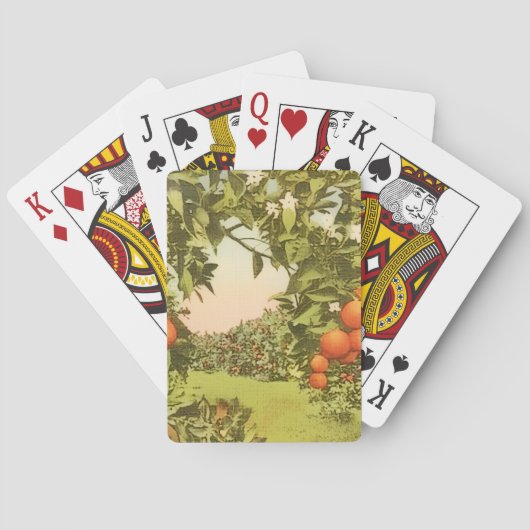 Vintage Orangenhain Spielkarten (Rückseite)