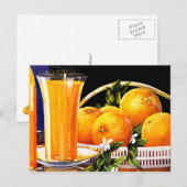 Vintage Orangensaftwerbung Postkarte (Vorne/Hinten)