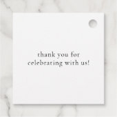 Vintage Orangenzitrus Botanische Hochzeit Geschenkanhänger (Rückseite)