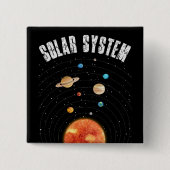 Vintage Orbits der Planeten Astronomie Lover Button (Vorderseite)