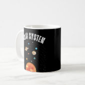 Vintage Orbits der Planeten Astronomie Lover Kaffeetasse (Vorderseite Links)
