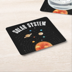 Vintage Orbits der Planeten Astronomie Lover Rechteckiger Pappuntersetzer