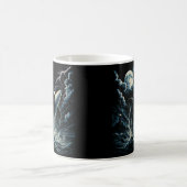 Vintage Orca Mitternachtsmond 90er Mörderwal Kaffeetasse (Mittel)