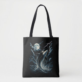 Vintage Orca Mitternachtsmond 90er Mörderwal Tasche