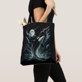 Vintage Orca Mitternachtsmond 90er Mörderwal Tasche (Von Nahem)