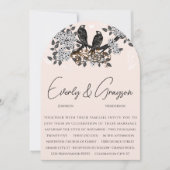 Vintage Orchard Blumen Love Birds Hochzeit Einladung (Vorderseite)