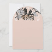 Vintage Orchard Blumen Love Birds Hochzeit Einladung (Rückseite)