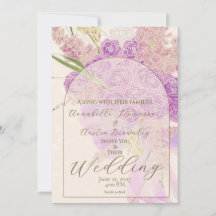 Vintage Orchid-Schleife und -Bouquet-Arch Vellum