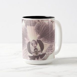 Vintage, Orchidee Zweifarbige Tasse