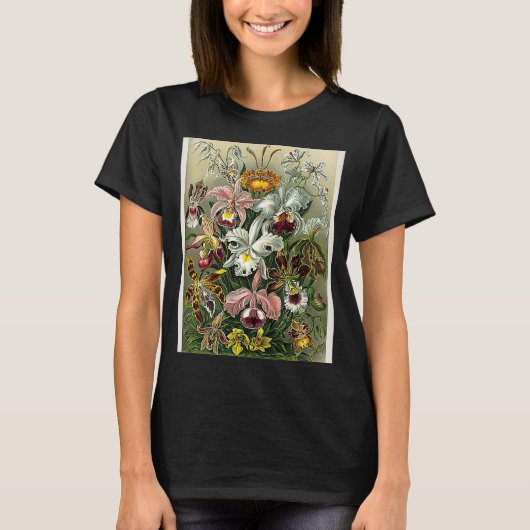 Vintage Orchideen-Blume Abbildung 1904 T-Shirt (Vorderseite)