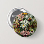 Vintage Orchideen Button (Vorne & Hinten)