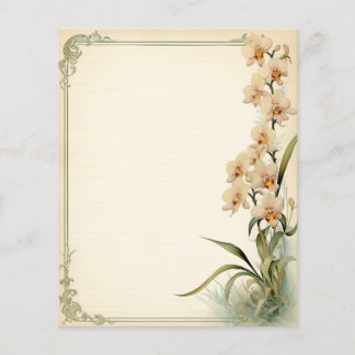 Vintage-Orchideen-Scrapbook-Papier