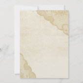 Vintage Orchideen und Hochzeit Einladung (Rückseite)