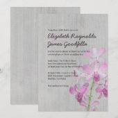 Vintage Orchideenhochzeit Einladung (Vorne/Hinten)