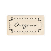 Vintage Oregano-Labels Adressaufkleber (Vorne)