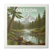 Vintage Oregon Fliese (Vorderseite)