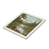 Vintage Oregon Fliese (Seite)
