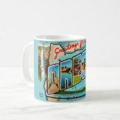 Vintage Oregon Grußkarte Kaffeetasse (Vorderseite Links)
