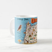 Vintage-Oregon-Karten-Tasse Kaffeetasse (Vorderseite Links)