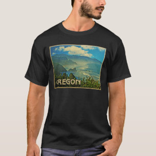 Vintage Oregon-Küstenlinie T-Shirt