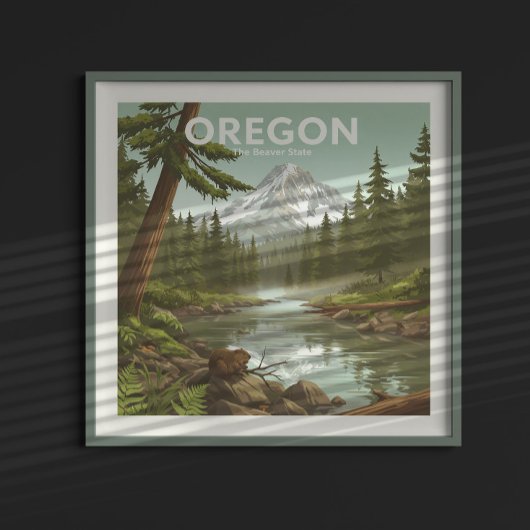 Vintage Oregon Poster