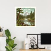 Vintage Oregon Poster (Heimbüro)