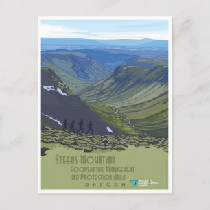 Vintage Oregon Steens Mountain Reise Postkarte