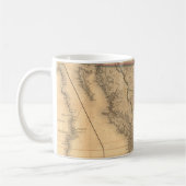 Vintage Oregonpazifische Nordwestkarte 1841 Kaffeetasse (Links)