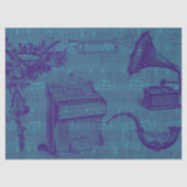 Vintage Orgel und andere Musikinstrumente Seidenpapier (Vorderseite)