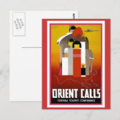 Vintage Orient-Anrufe Postkarte (Vorne/Hinten)