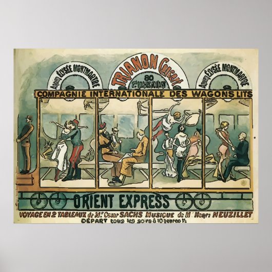 Vintage Orient Express Poster (Vorne)