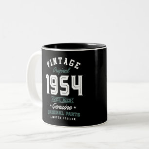 Vintage Original 1954 Gut gealtert Zweifarbige Tasse