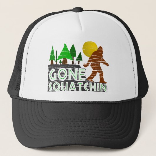 Vintage Original Gone Squatchin Design Mütze (Vorderseite)