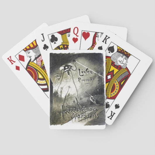 Vintage originale Alien-Einmarsch-Spielkarten Spielkarten (Rückseite)