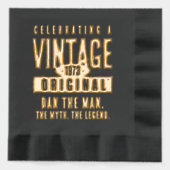 Vintage Originalgrunge beängstigend Geburtstag Servietten Mit Folie (Vorderseite)