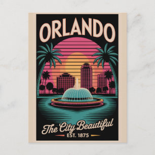 Vintage Orlando Florida City Beautiful Retro Reise Postkarte