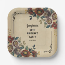Vintage Ornament Floral Birthday