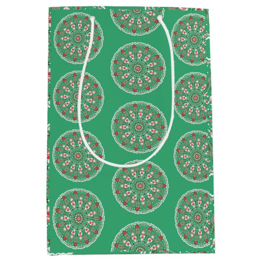 Vintage ornament holiday wrapping paper mittlere geschenktüte (Vorderseite)