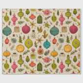 Vintage-Ornament-Muster Geschenkpapier (Flach)