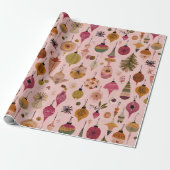 Vintage-Ornament-Muster Geschenkpapier (Ungerollt)
